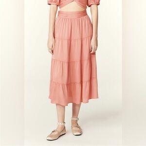 NWT BA&SH Windy Gathe Midi Skirt